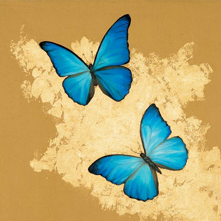 Cerulean Butterfly I by artist Joanna Charlotte
