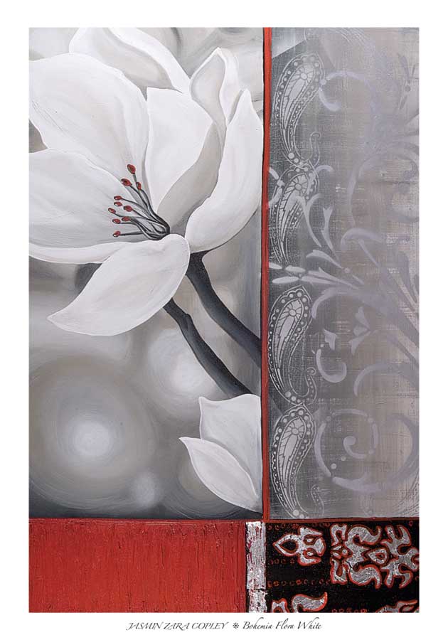 Bohemia Flora White by artist Jasmin Zara Copley