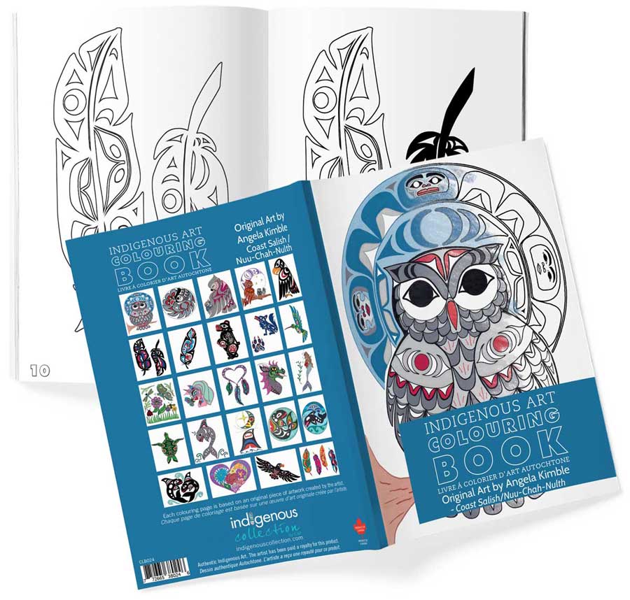 Angela Kimble Colouring Book – Indigenous Collection and CAP & Winn Devon