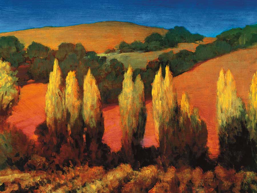 Poplar Trees Sonoma by artist  Philip Craig