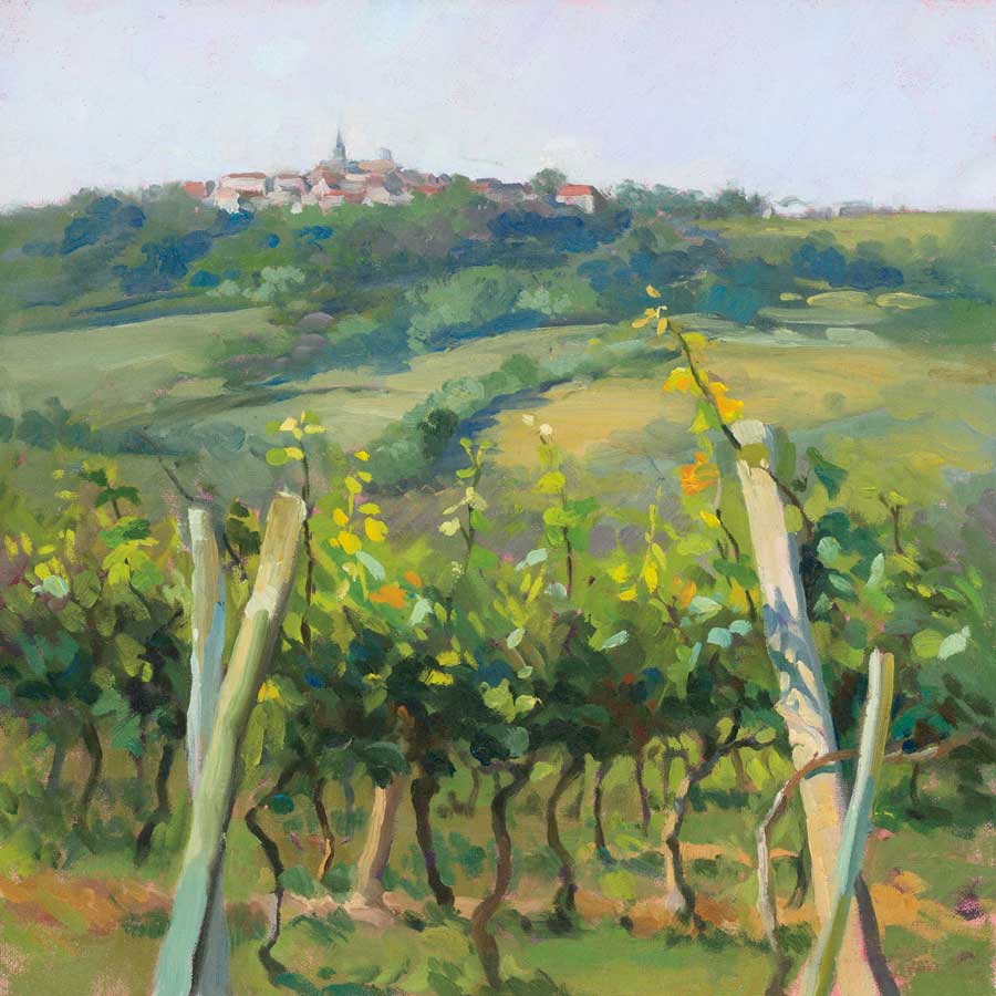 Flauvigny View by artist Christine Debrosky