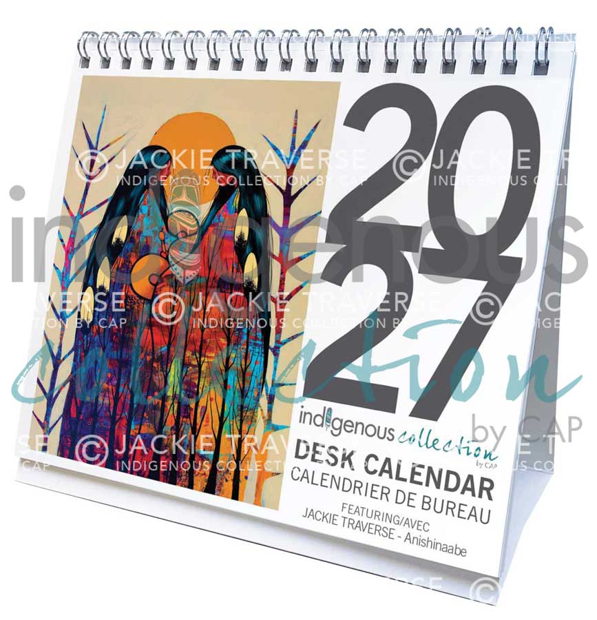 Jackie Traverse 2027 Desk Calendar by artist Jackie Traverse. Indigenous Collection.
