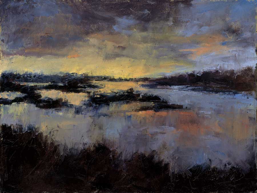 Night Sun at Porsanger by artist  Doug Ealley