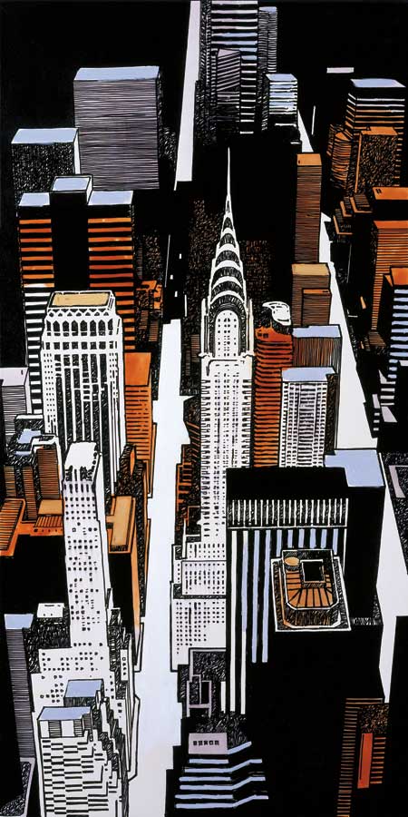Chrysler Building Sky View by artist  Joan Farre