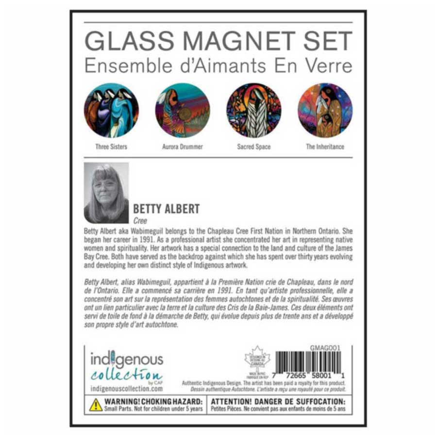 Betty Albert Glass Magnets Set