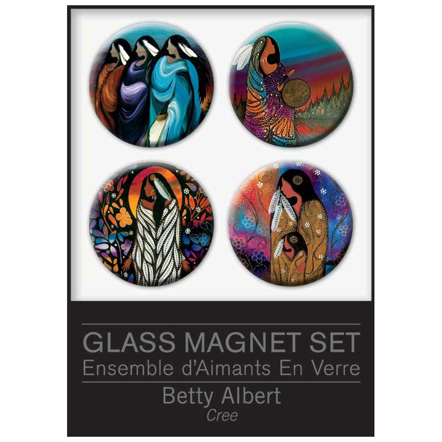 Betty Albert Glass Magnets Set