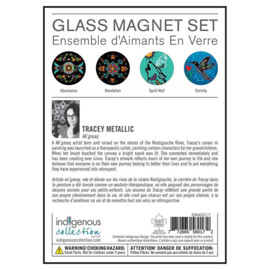 Tracey Metallic Glass Magnets Set