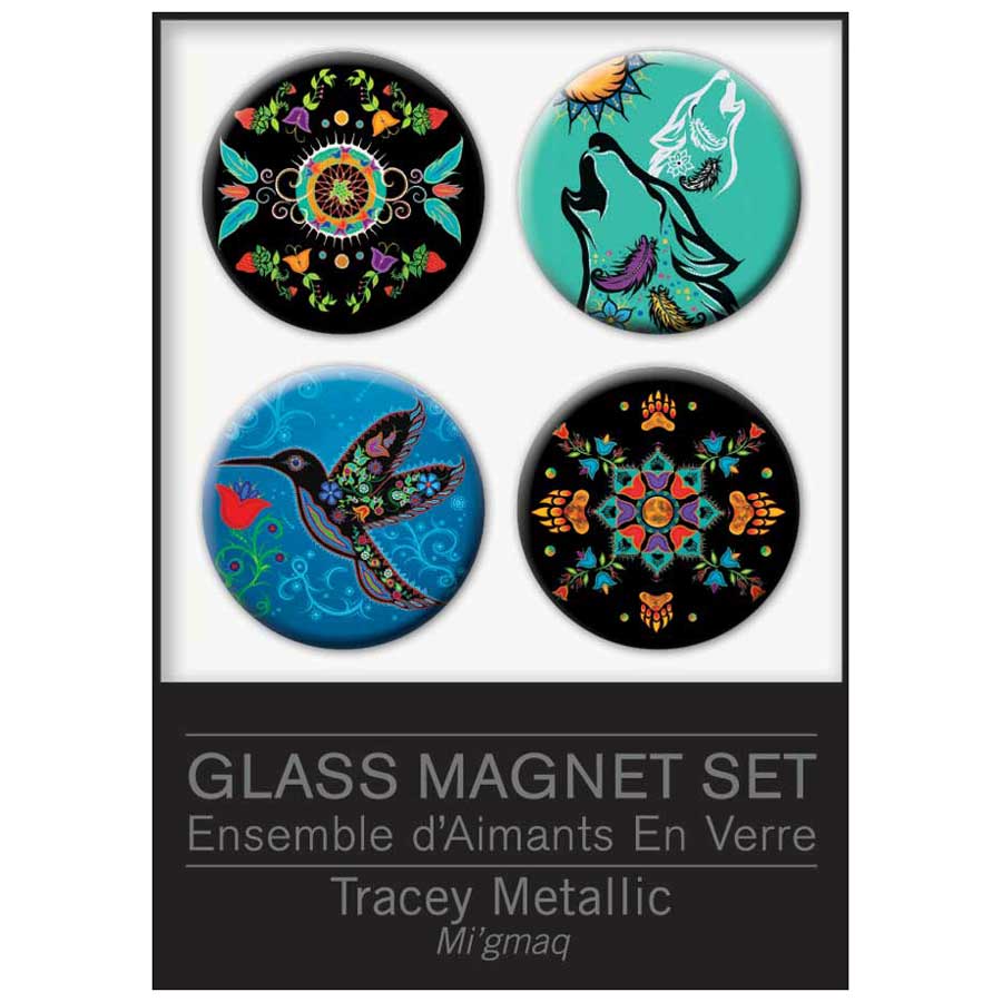Tracey Metallic Glass Magnets Set