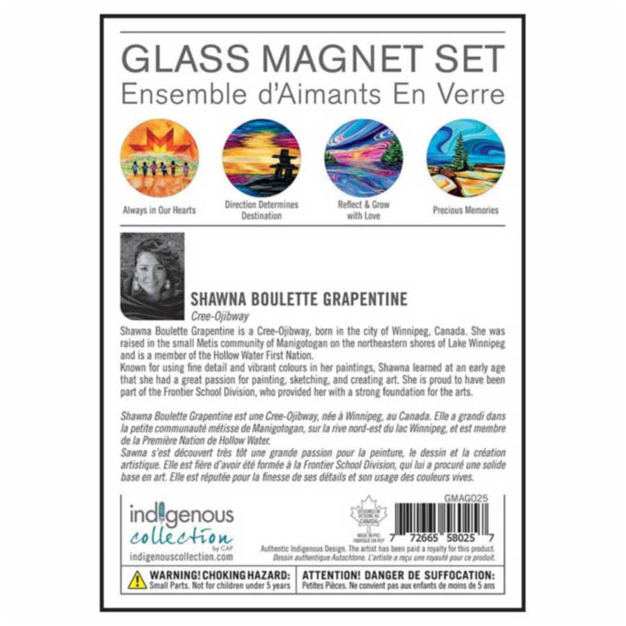 Shawna Boulette Grapentine Glass Magnets Set
