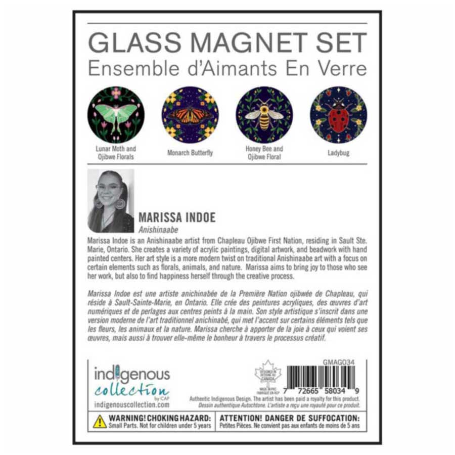 Stephanie White Glass Magnets Set