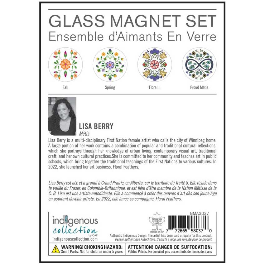 Lisa Berry Glass Magnets Set