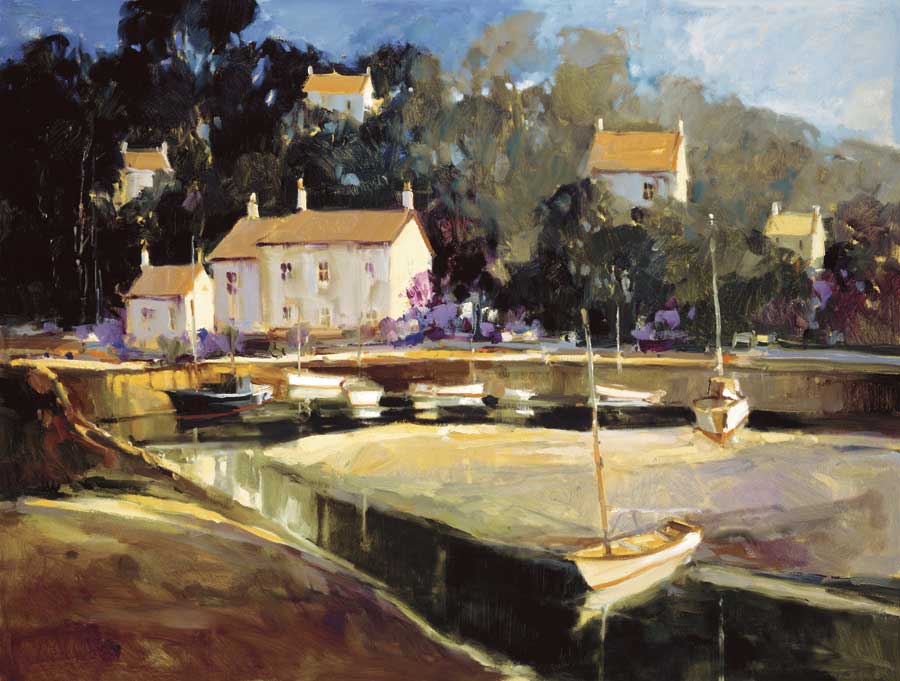 Pont Aven Low Tide by artist  Ted Goerschner