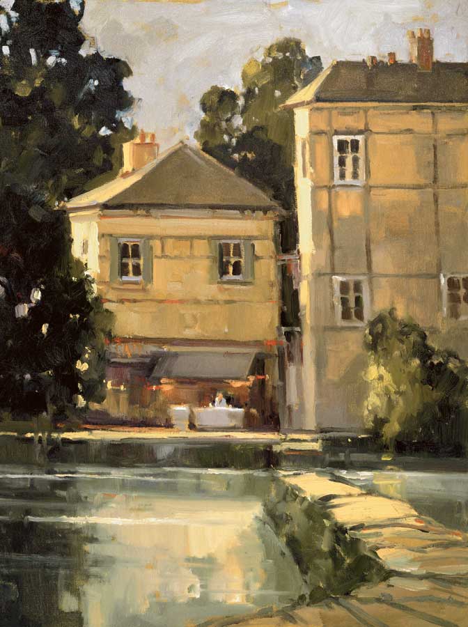 Pont Aven Cafe by artist  Ted Goerschner