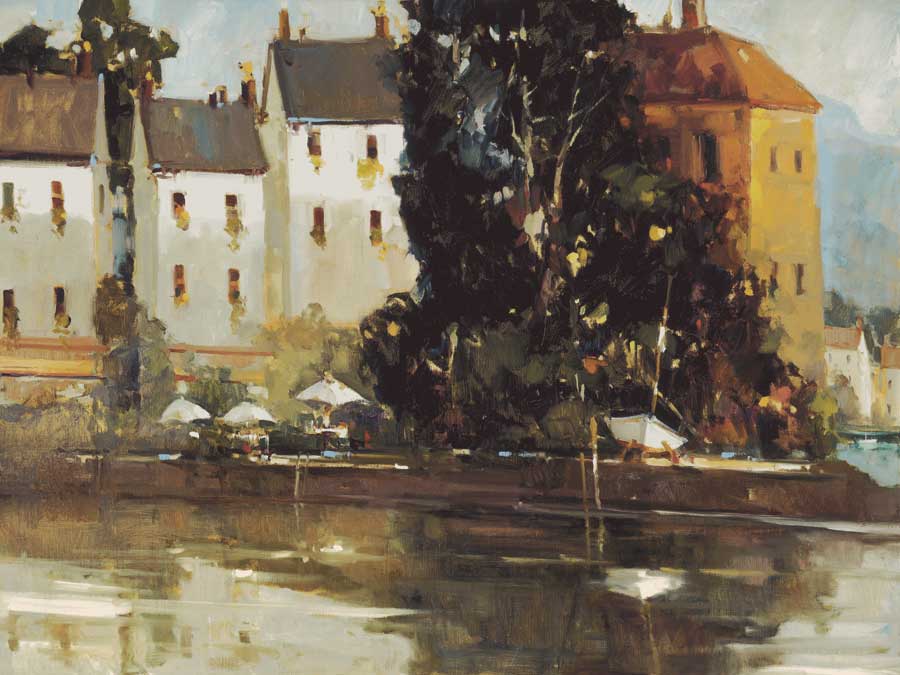 Cafe Marina by artist  Ted Goerschner