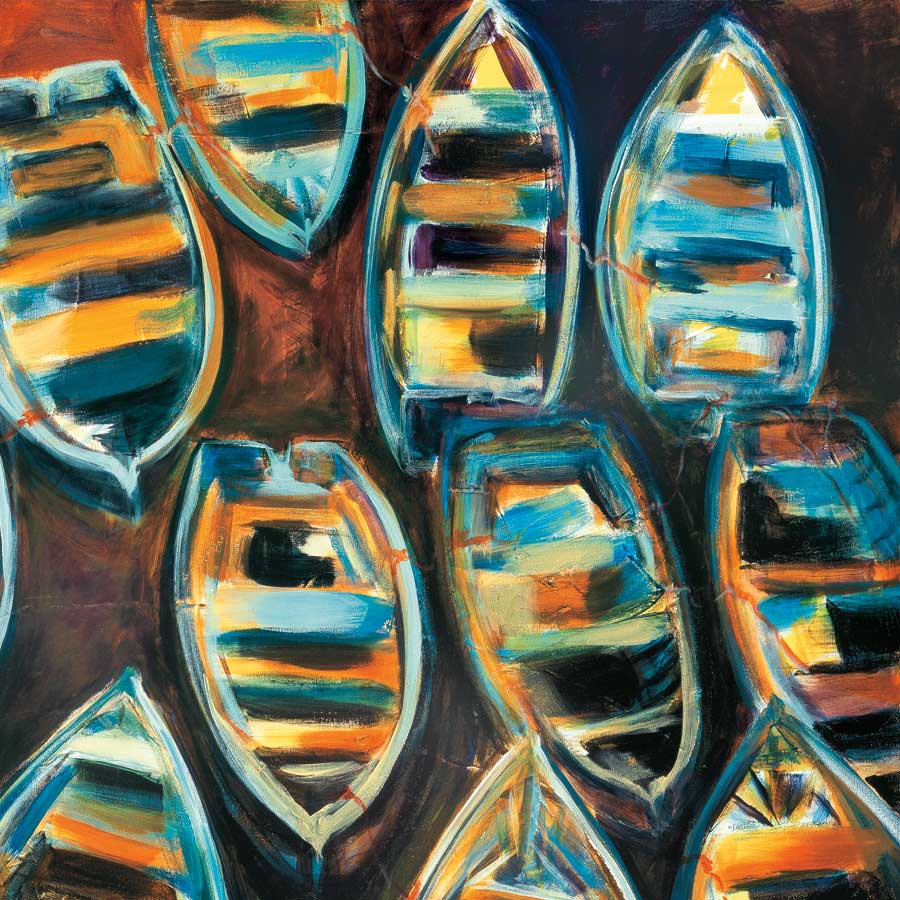 Boat Pods by artist G.A. Hickman