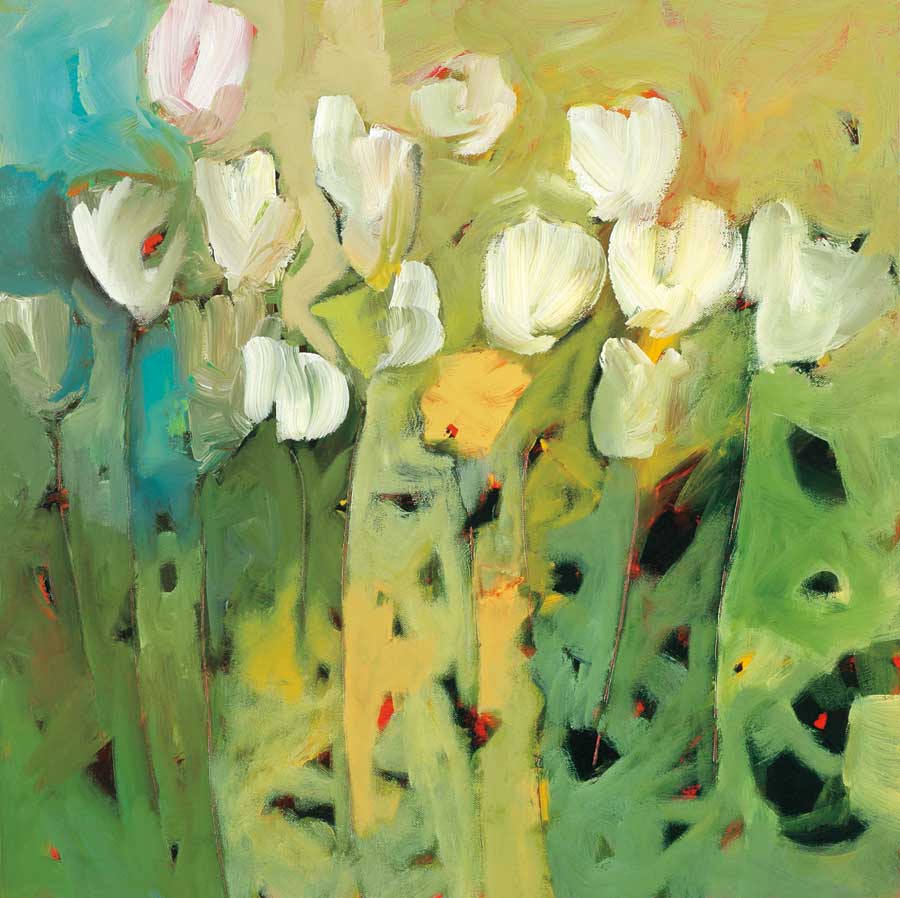 White Tulips II by artist Jennifer Harwood