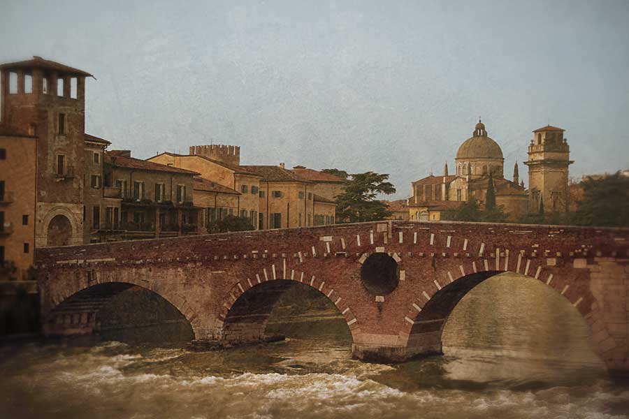 Ponte Pietra, Verona by artist Heather Jacks