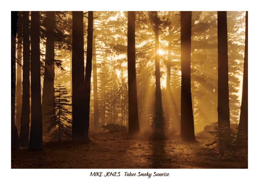 Tahoe Smoky Sunrise by artist Mike Jones