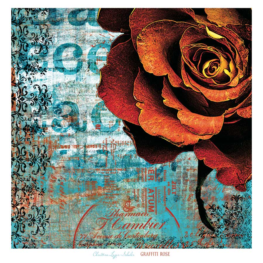 Graffiti Rose by artist Christina Lazar-Schuler 