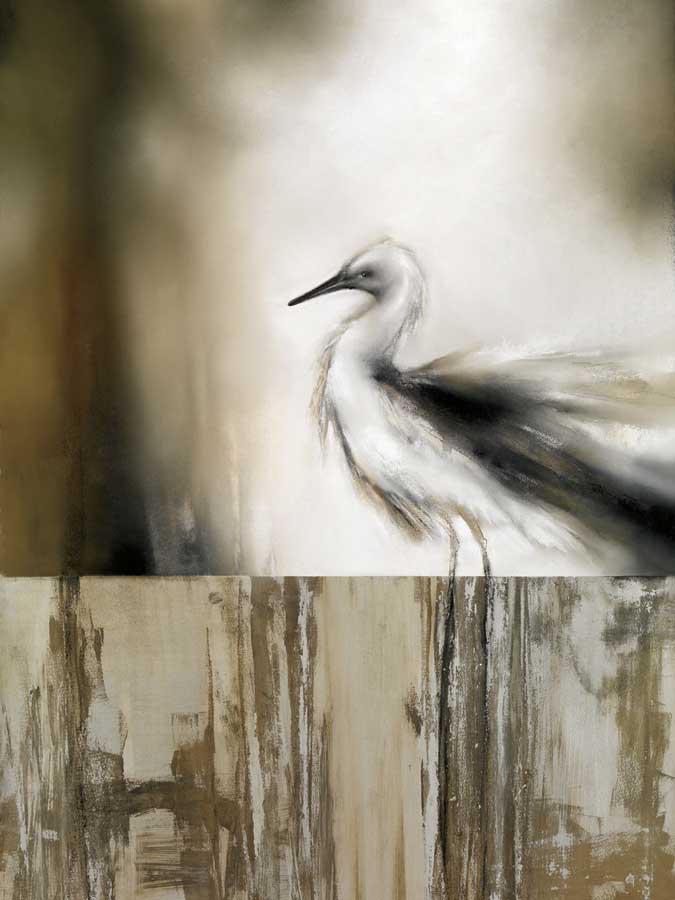 Sea Mist & the Egret by artist  J.P. Prior