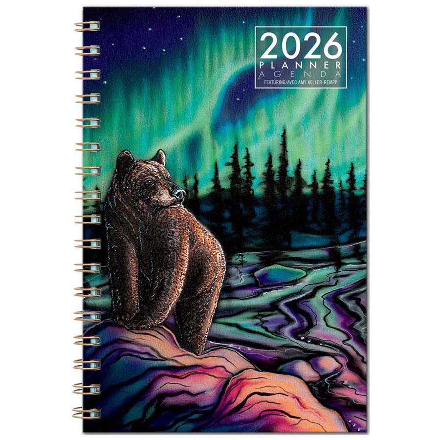 Sky Dance - Northern Light 2026 Weekly Planner by artist Amy Keller-Rempp