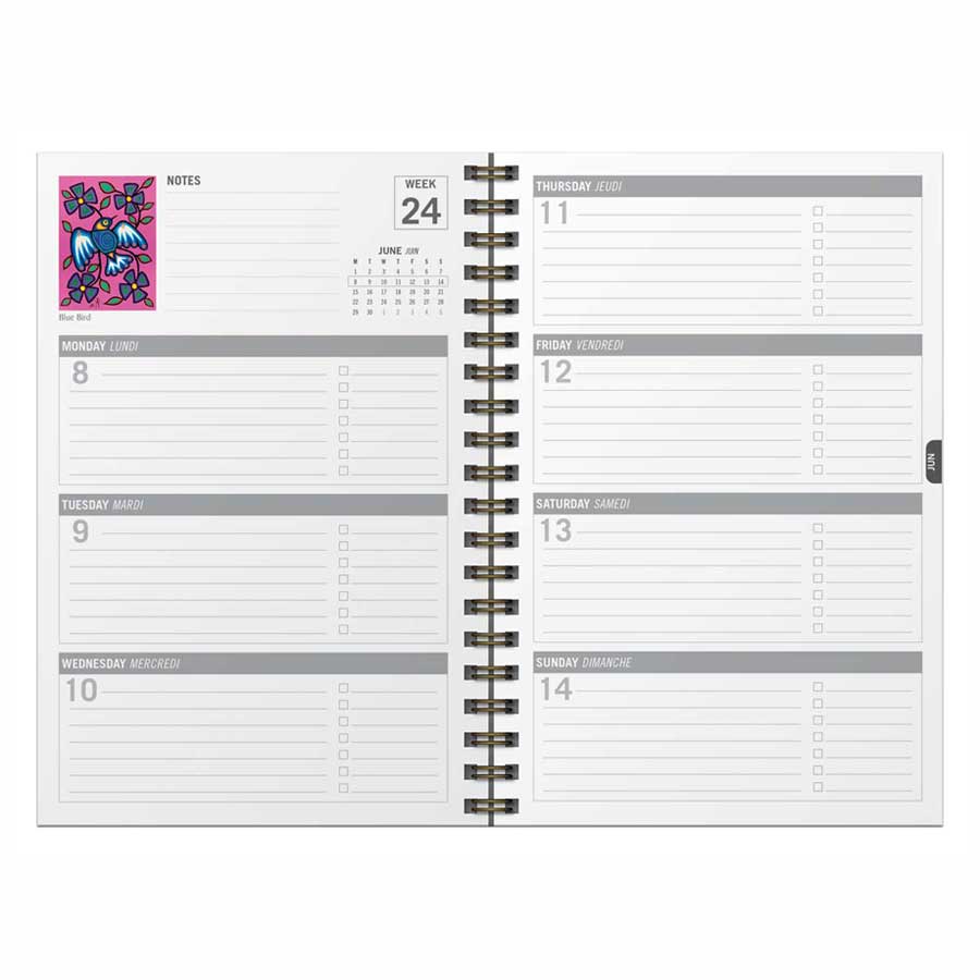 White Floral Garden 2026 Weekly Planner