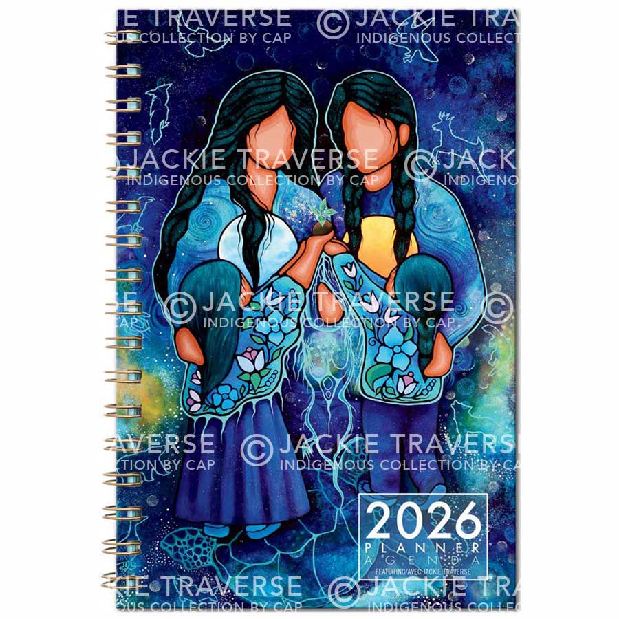 Sky Woman and Her Family 2026 Weekly Planner by artist Jackie Traverse