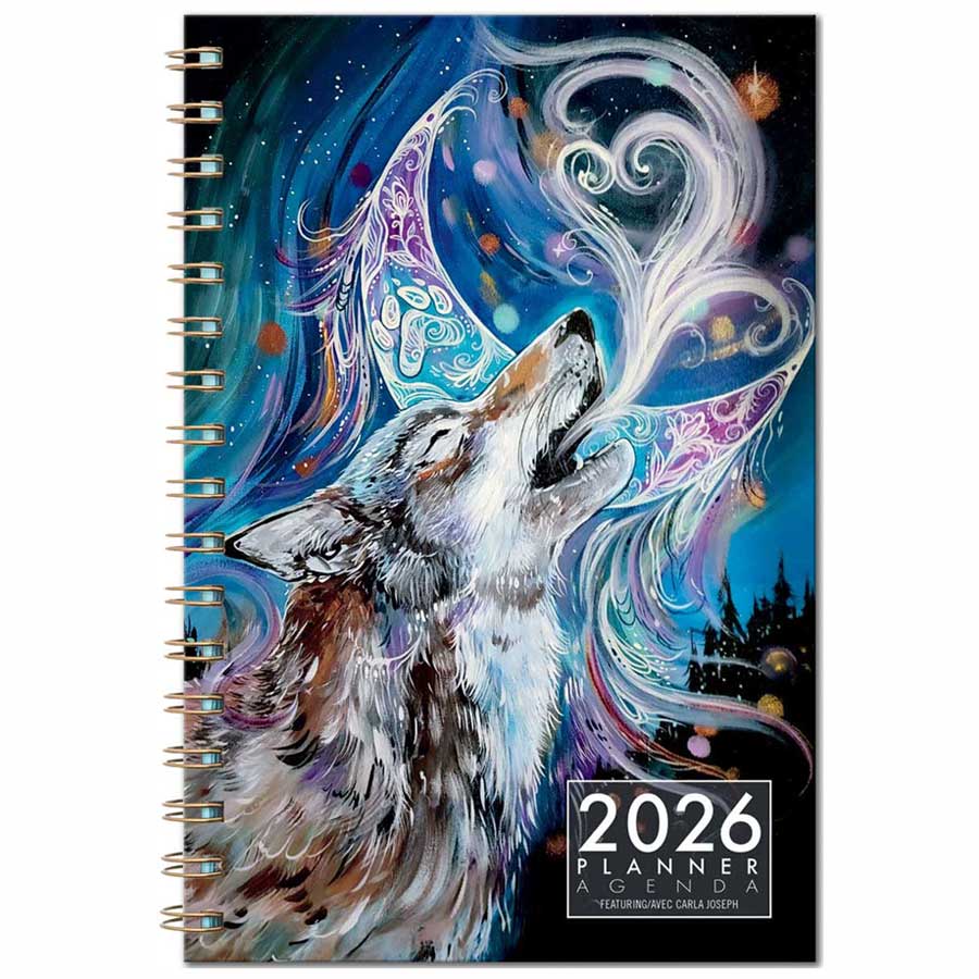 Wolf Moon 2026 Weekly Planner by artist Carla Joseph