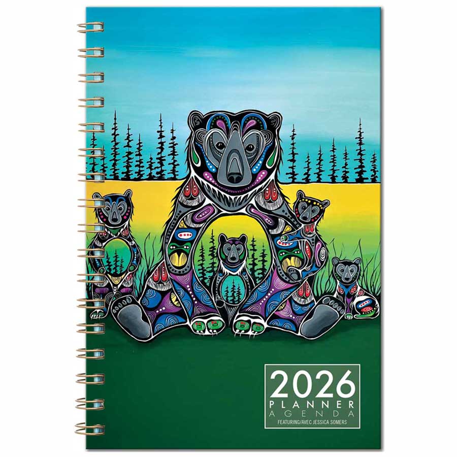 Bear Medicine 2026 Weekly Planner by artist Jessica Somers