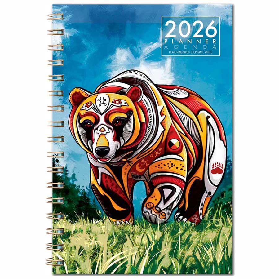 Spirit Bear 2026 Weekly Planner by artist Stephanie White