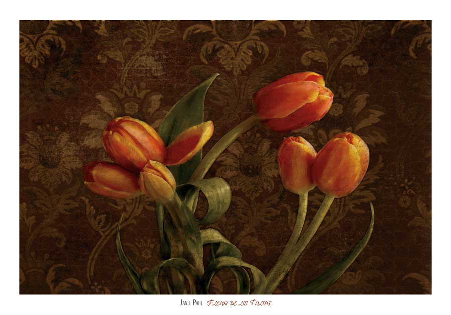 Fleur de lis Tulips by artist Janel Pahl