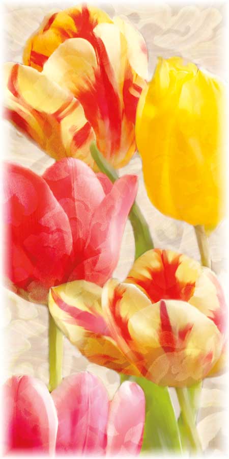 Glowing Tulips I by artist Janel Pahl