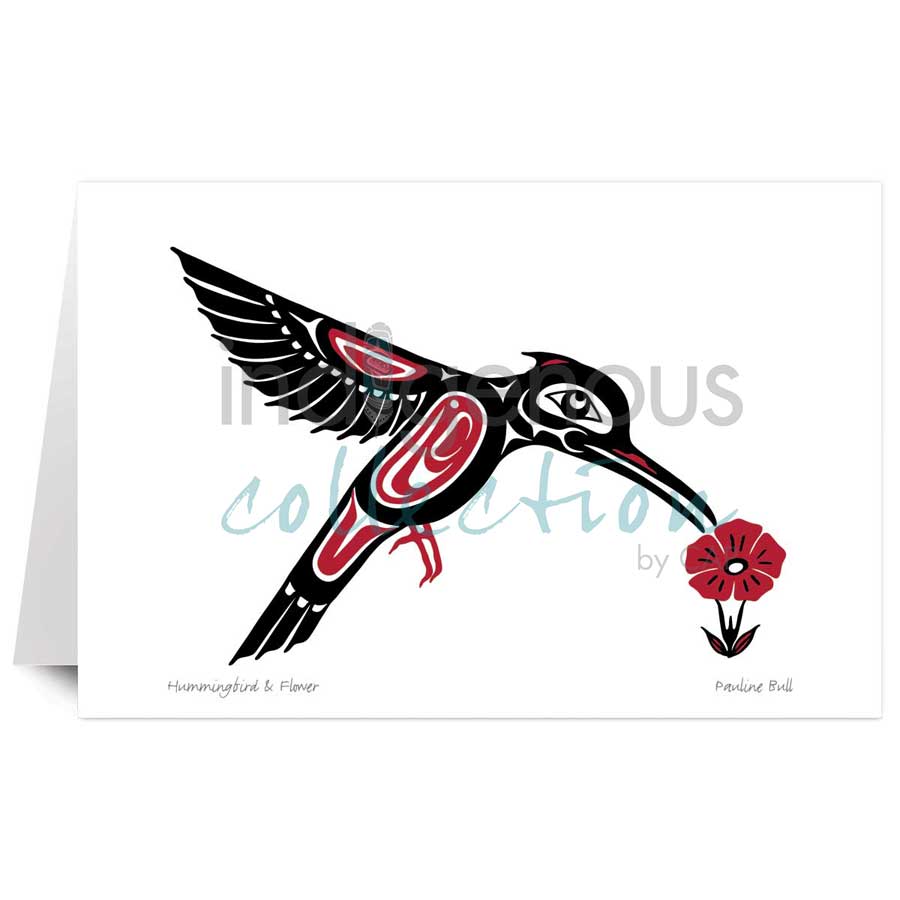 Hummingbird & Flower by artist Pauline Bull
