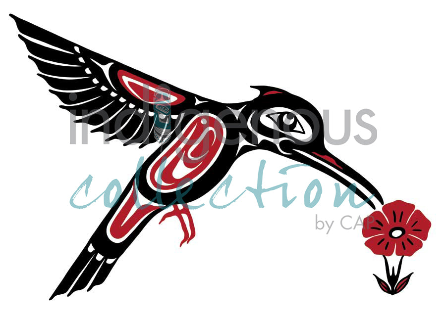 Hummingbird & Flower by artist Pauline Bull