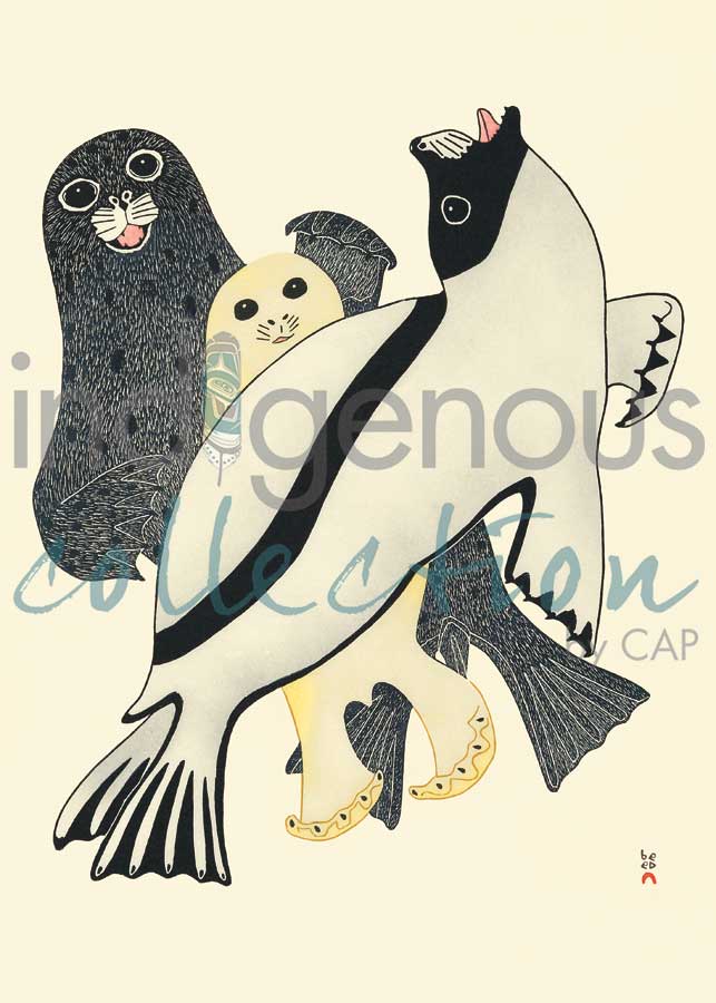 Arctic Seals by artist Kananginak Pootoogook