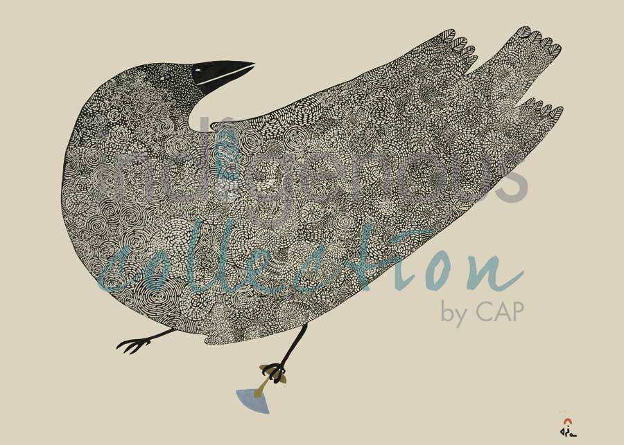 Raven With Ulu by artist Ningiukulu Teevee
