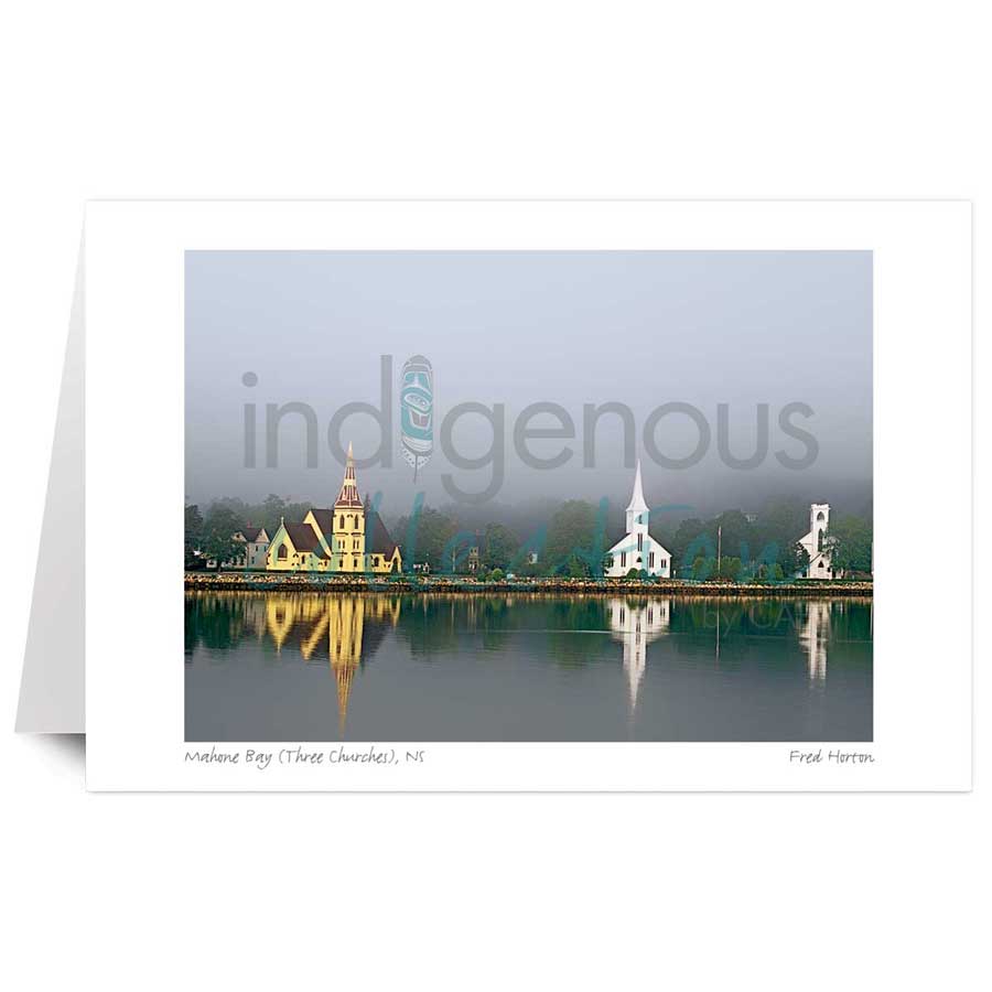 Mahone Bay (Three Churches), NS by artist Fred Horton