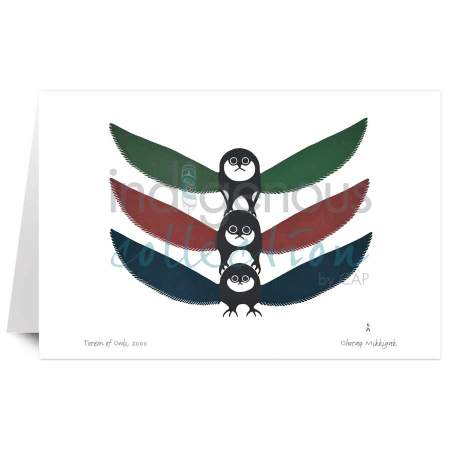 Totem of Owls by artist Ohotaq Mikkigak