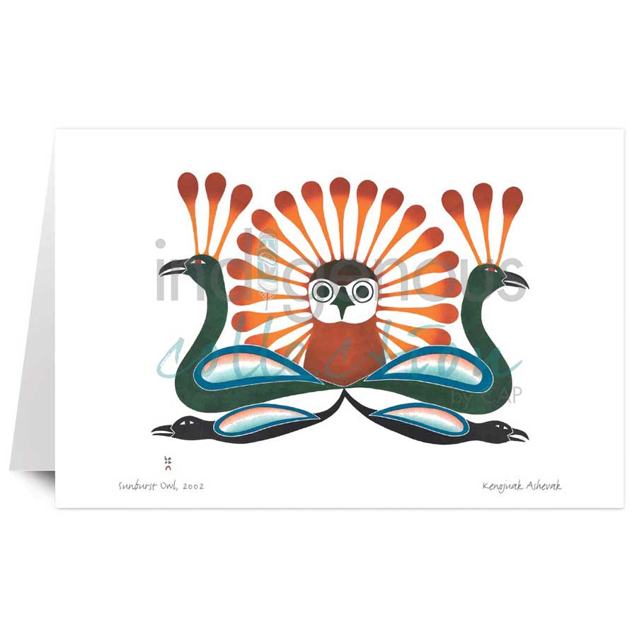 Sunburst Owl by artist Kenojuak Ashevak