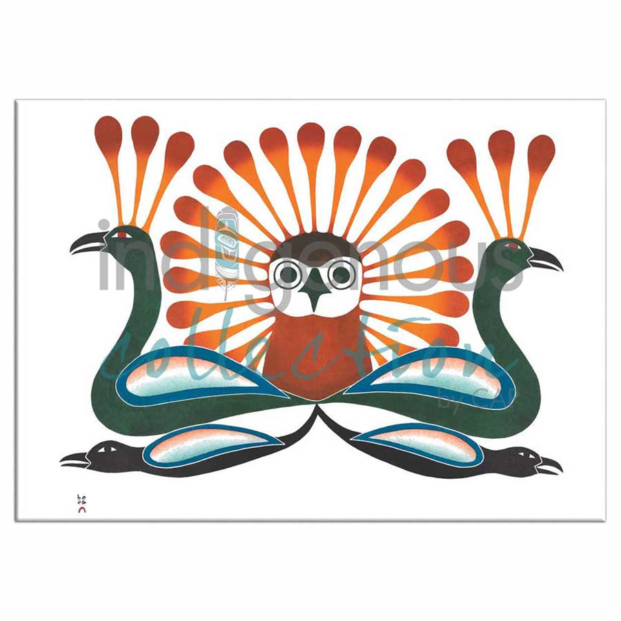 Sunburst Owl Magnets by artist Kenojuak Ashevak