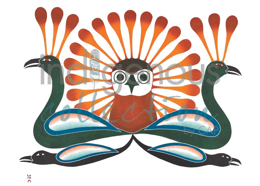 Sunburst Owl by artist Kenojuak Ashevak