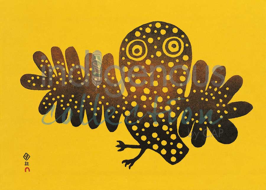 Dancing Bird by artist Lucy Qinnuayuak