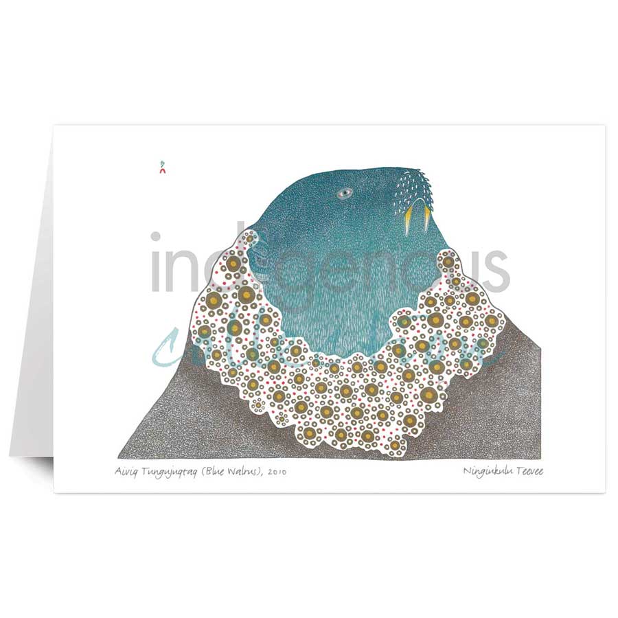 Aiviq Tungujuqtaq (Blue Walrus) by artist Ningiukulu Teevee