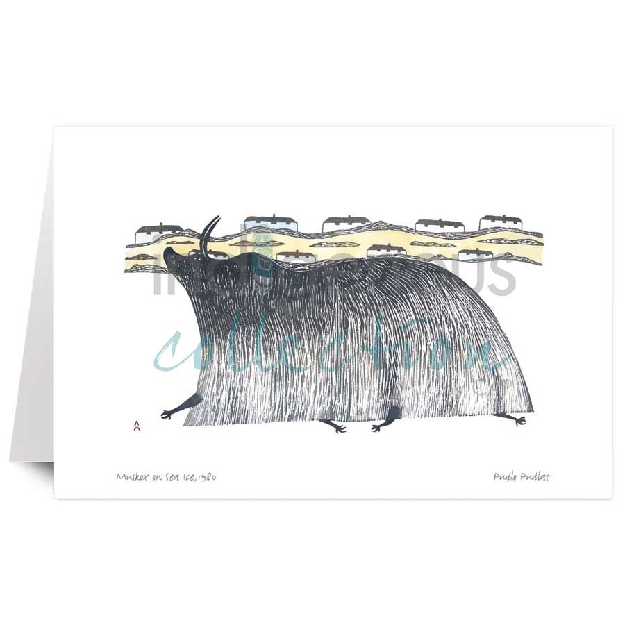 Muskox on Sea Ice by artist Pudlo Pudlat