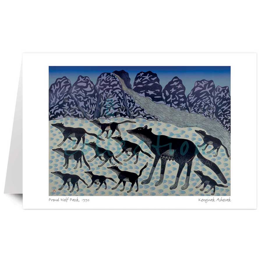 Proud Wolf Pack by artist Kenojuak Ashevak