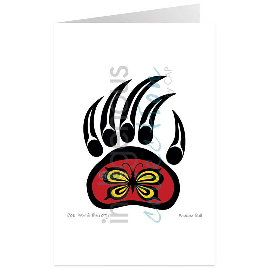Bear Paw & Butterfly by artist Pauline Bull
