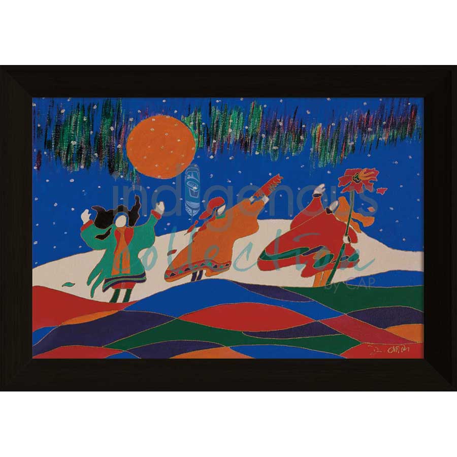 Three Sisters by artist Dawn Oman - Denesuline (Chipewyan). Indigenous Collection