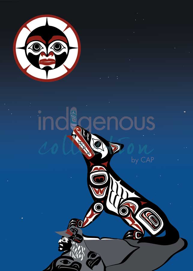 Midnight Wolf by artist Clarence Mills