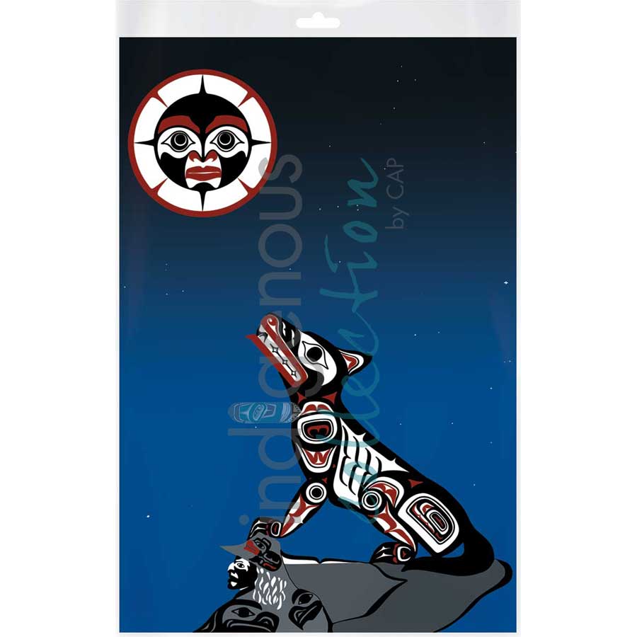 Midnight Wolf by artist Clarence Mills - Haida. Indigenous Collection