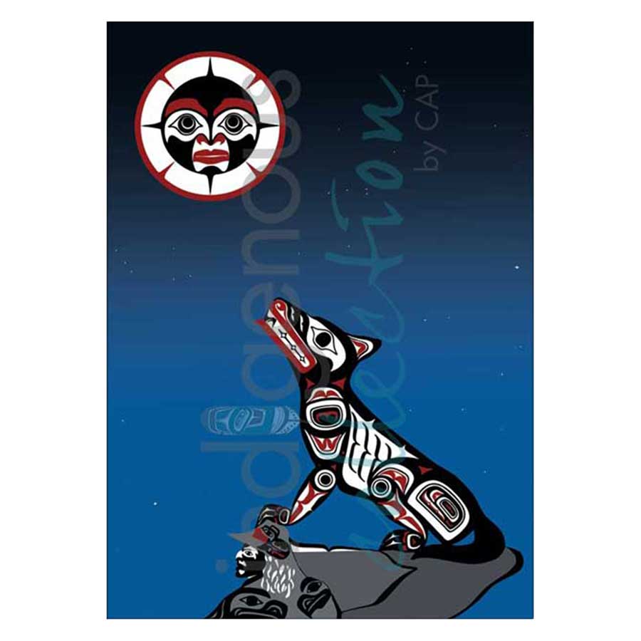 Midnight Wolf Canvas Prints